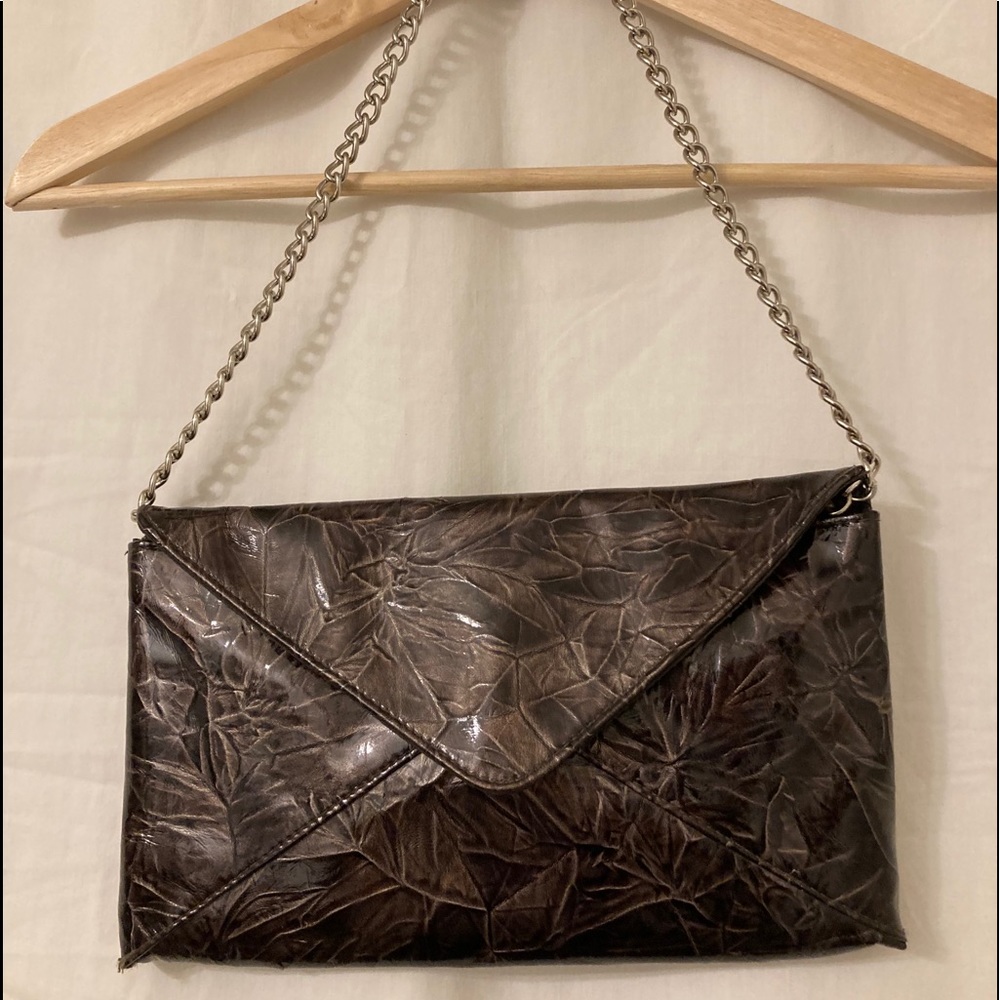 Jessica McClintock Brown/Black Shimmer Clutch